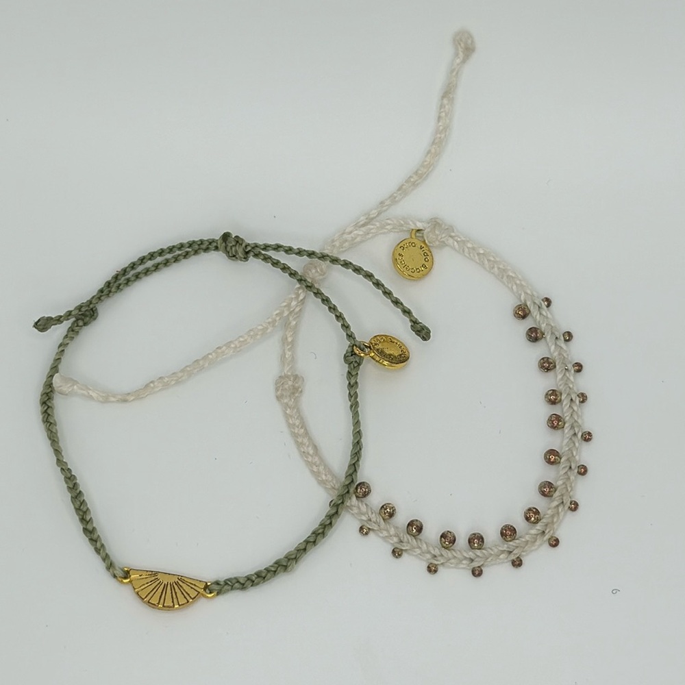 Pure vida lot of 2 braided bracelets